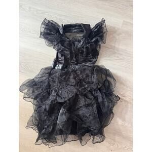 Wednesday Addams Girl Small TV Show Costume Black Dress